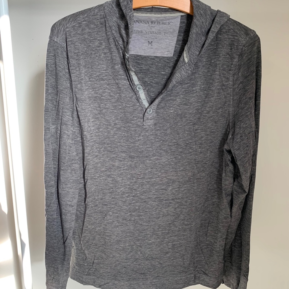 Banana Republic “The Vintage T” Henley Hoodie